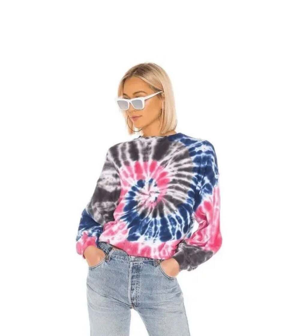 Agolde Balloon Sleeve Sweatshirt In Snow Cone Tie Dye